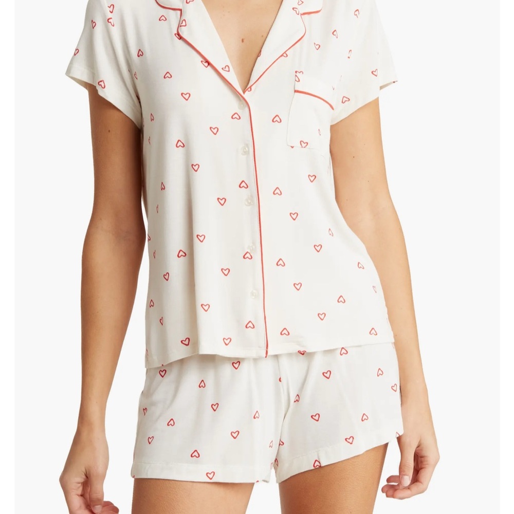 Heart Print Women's Pajama Set